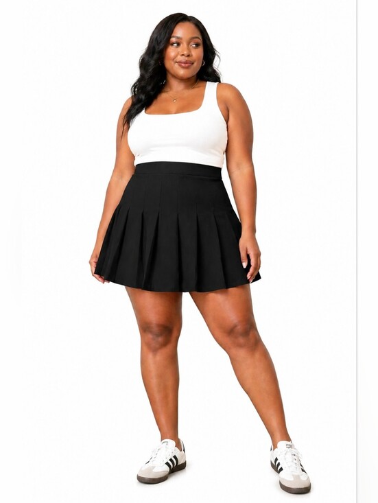 SHEIN Dresses & Skirts - Plus Size Black Pleated Skirt Size 20